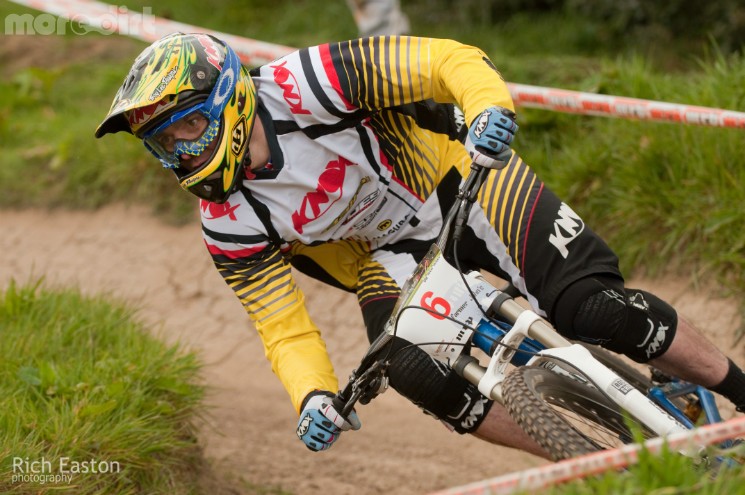 Liam Little on his race run during theNorth West MTB Series at Farmer Johns