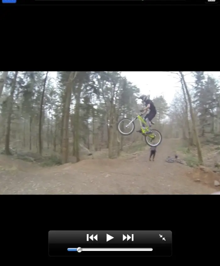 Me jumping road gap at Belmont hill, is a screen s
