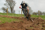 Tim getting all moto out of a berm