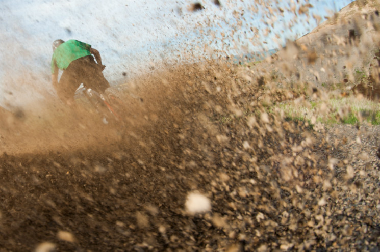 Matt getting sideways and roosting me!