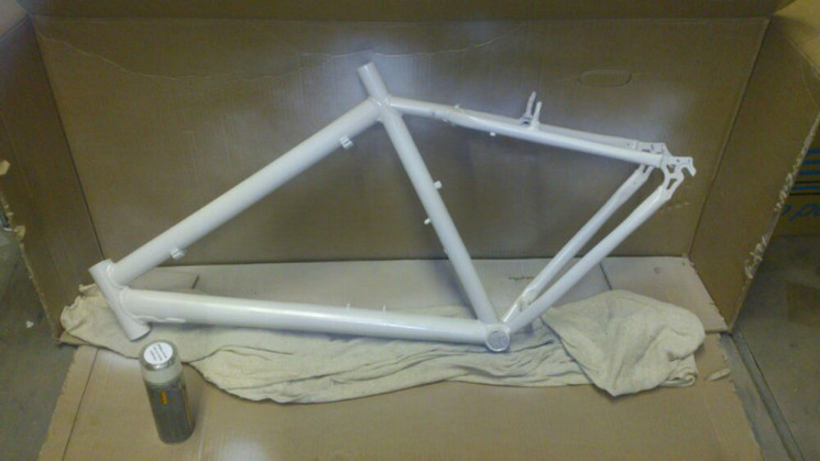 Frame all sprayed and ready for de-cals 