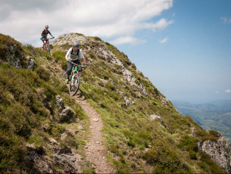 Riding in the Basque Country's mountains, in Spain, on one of our holidays. www.basqueMTB.com