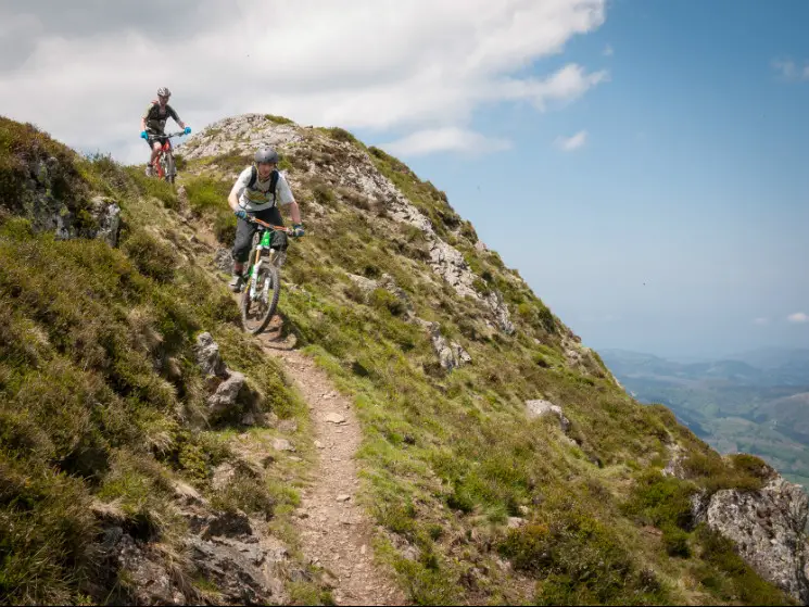 Riding in the Basque Country's mountains, in Spain