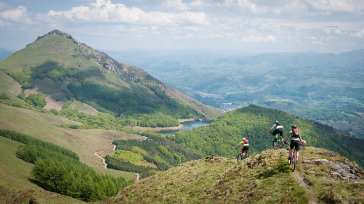Riding in the Basque Country's mountains, in Spain, on one of our holidays. www.basqueMTB.com
