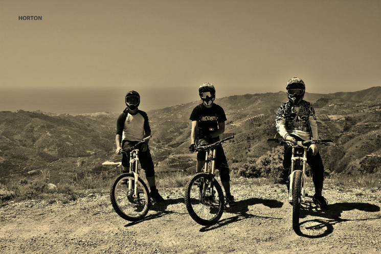 Cheesy line up with lovely views of the Spanish co