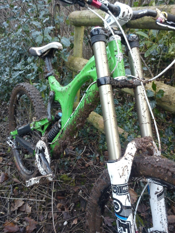 nice muddy wet day riding in local woods