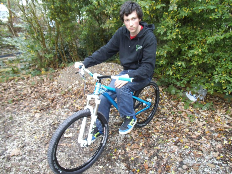 Ollie on his new DJ bike