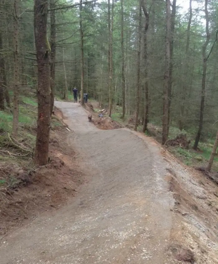 New red trail at Revolution Bike Park in North Wal