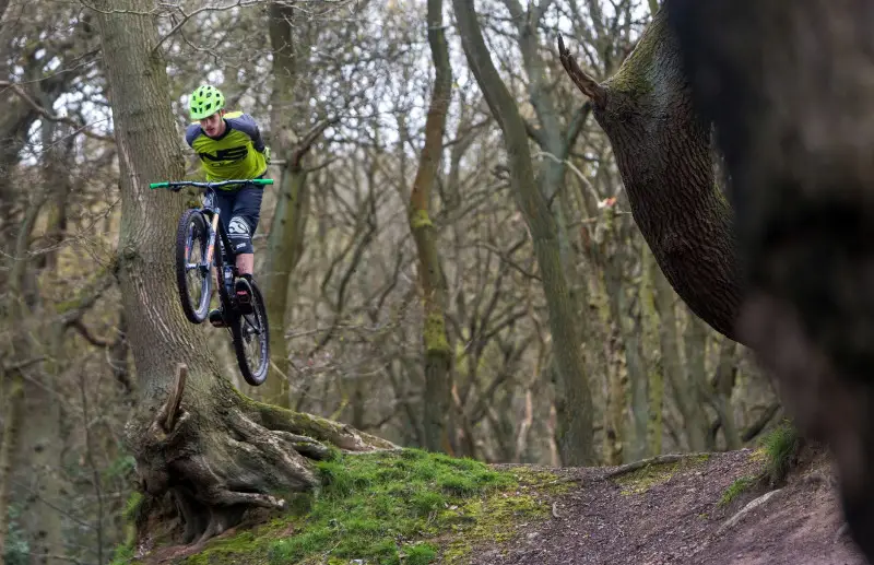  Will Weston riding his local hill in Shropshire. 
