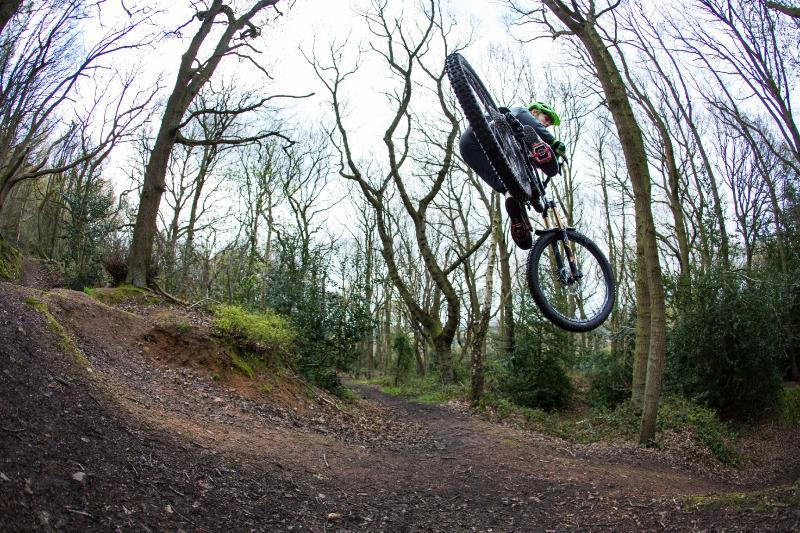  Will Weston riding his local hill in Shropshire. 