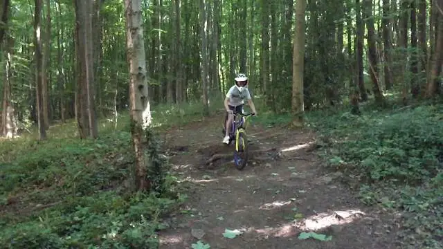 Mike enjoying one of the small downhill sections a