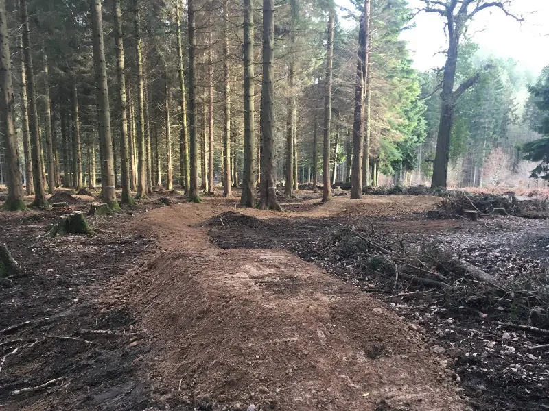 The pumptrack and skills area at the Forest of Dea