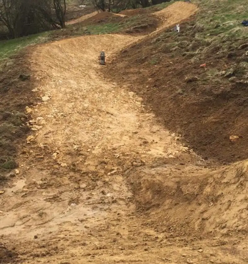 The trail crew are making the most of this dry wea