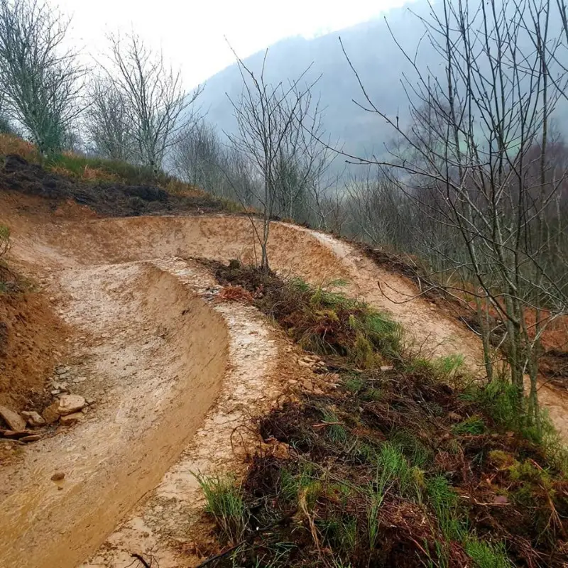 New Blue Trail under construction at Cwmcarn Fores