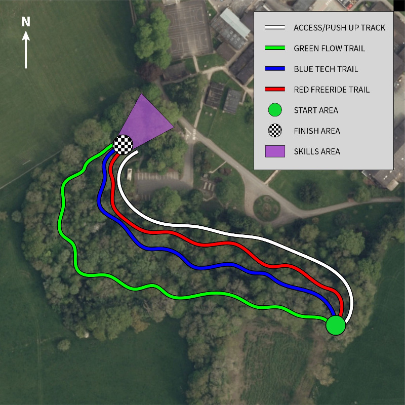 Llwyn Wood Mountain Bike Trail Map